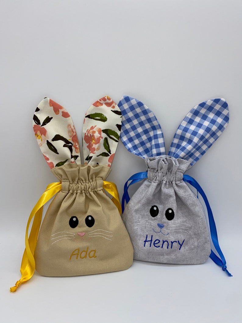 Personalized Drawstring Bag/ Bunny Bag/ Easter Bunny Bag/ Gift Etsy