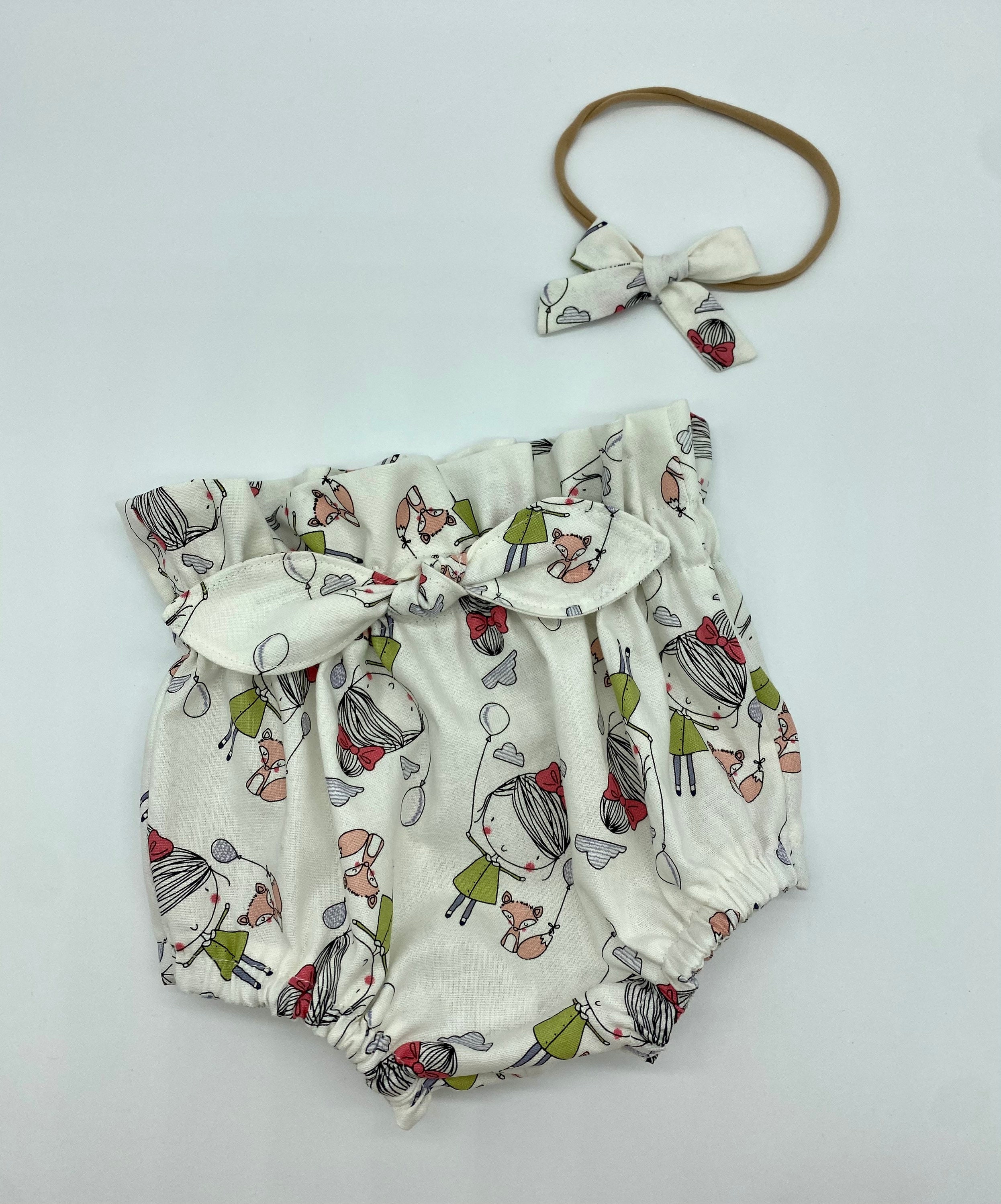 Bloomer With Bow/ Diaper Cover/ Baby Bloomer/ Gift Set/ Hair Etsy