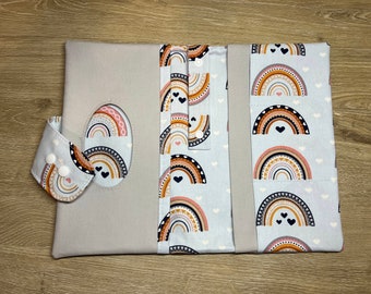 Bolsa de pañales/ Cartera para pañales/ Bolso pequeño para pañales/ Cartera arcoíris/ Bolso unisex