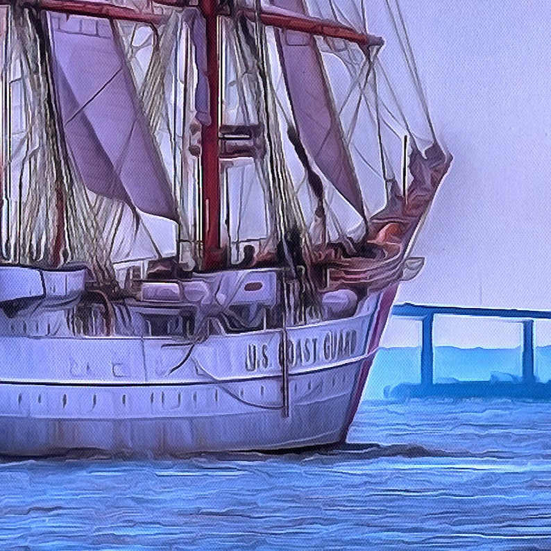 Sailboat Seascape Wall Art Office Canvas Art Trendy Wall - Etsy