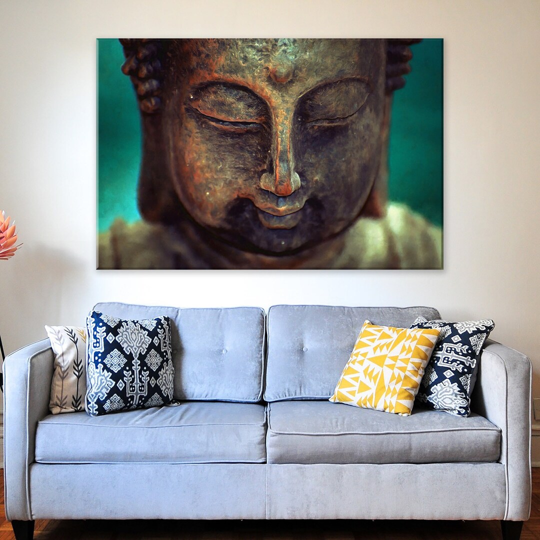 Buddha Statue Zen Canvas Wall Art Peace and Buddhism Print Art - Etsy
