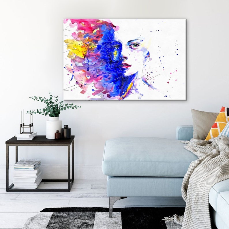 Abstraction Human View in Paints Canvas Modern Trendy - Etsy