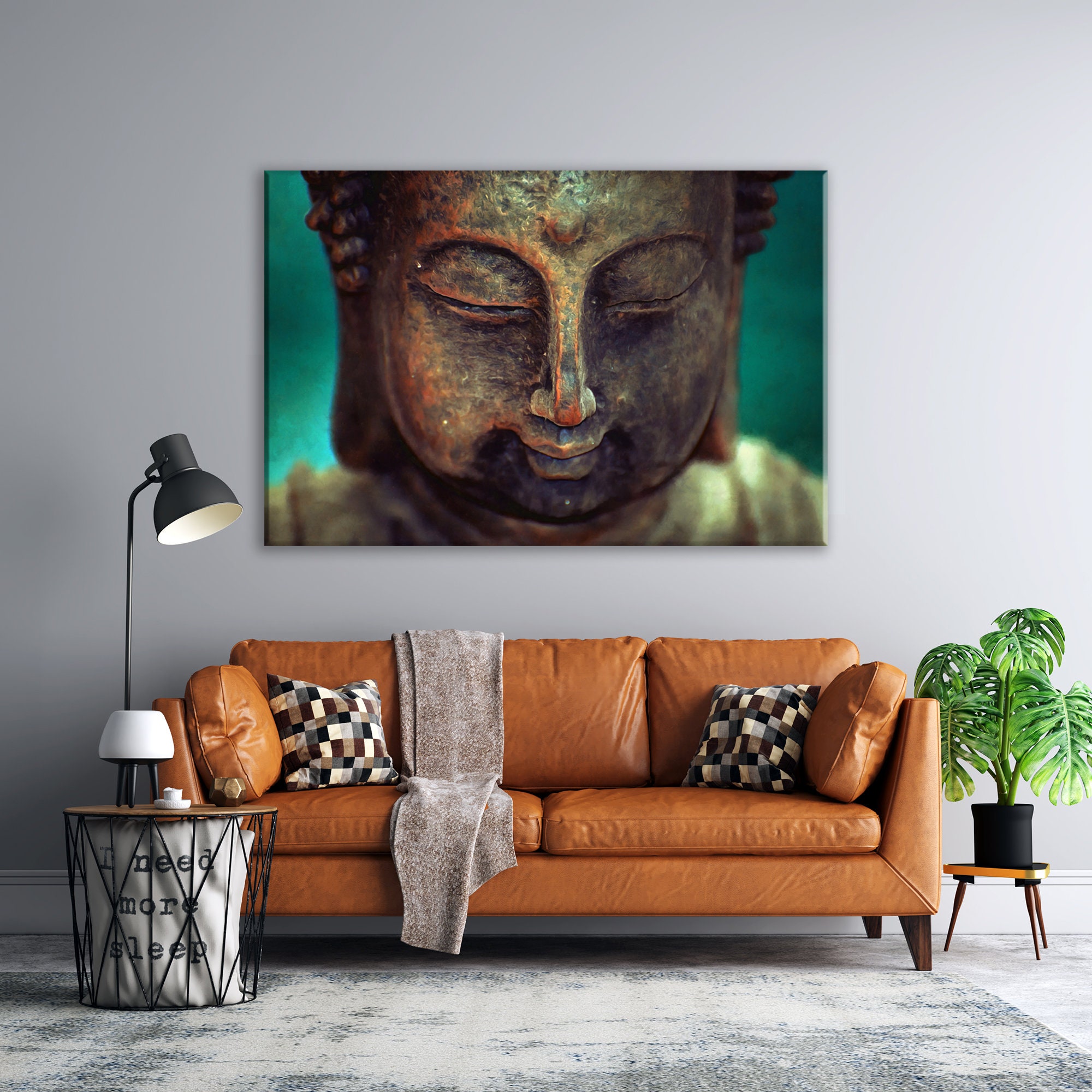 Buddha Statue Zen Canvas Wall Art Peace and Buddhism Print Art - Etsy