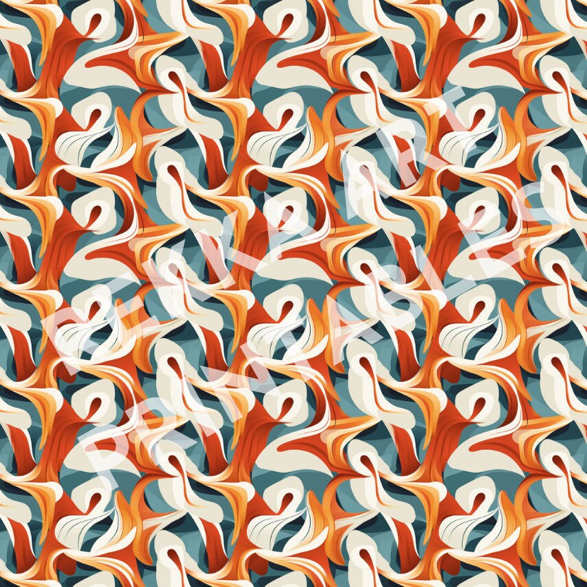 Georgia Design Pattern 20 Georgia O'keeffe Inspired Design Printable Papers | Scrapbook Papers ...