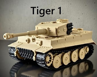 1:35スケール第二次世界大戦ドイツタイガーI戦車モデル、手作り静的
