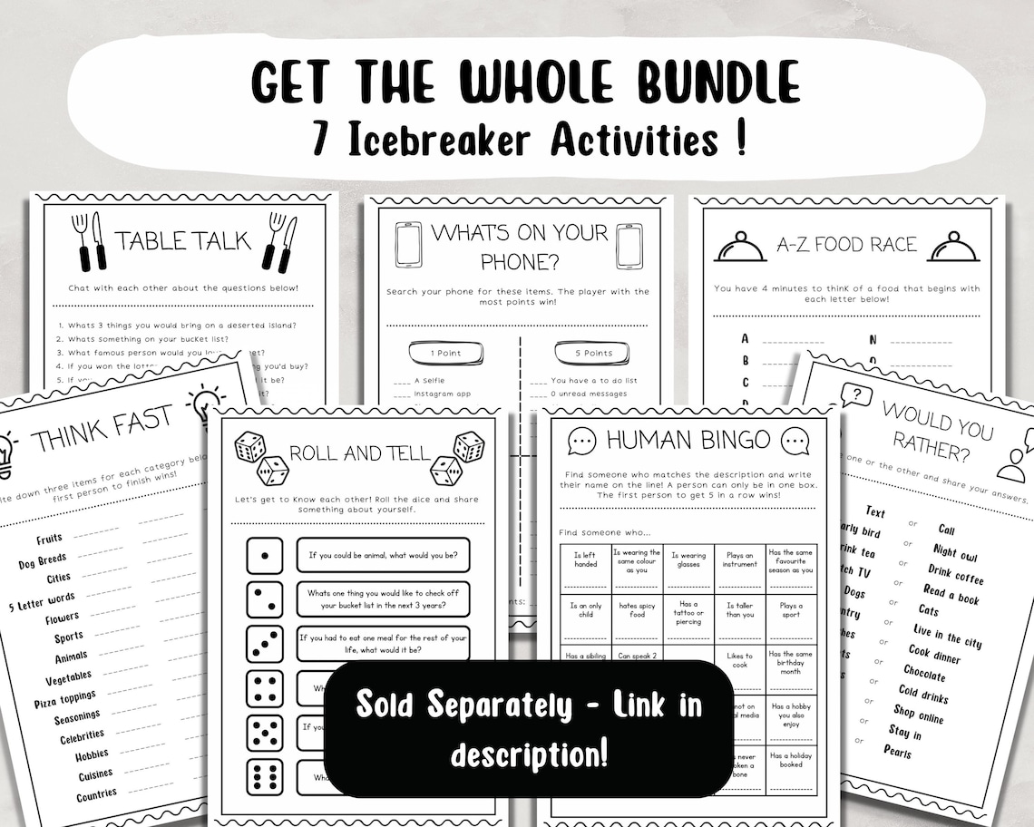 Think Fast Game, Family Party Games, Get to Know, Icebreaker, Meet and ...