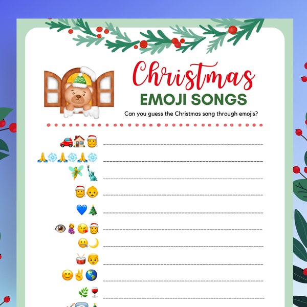 Emoji Christmas Songs - Etsy