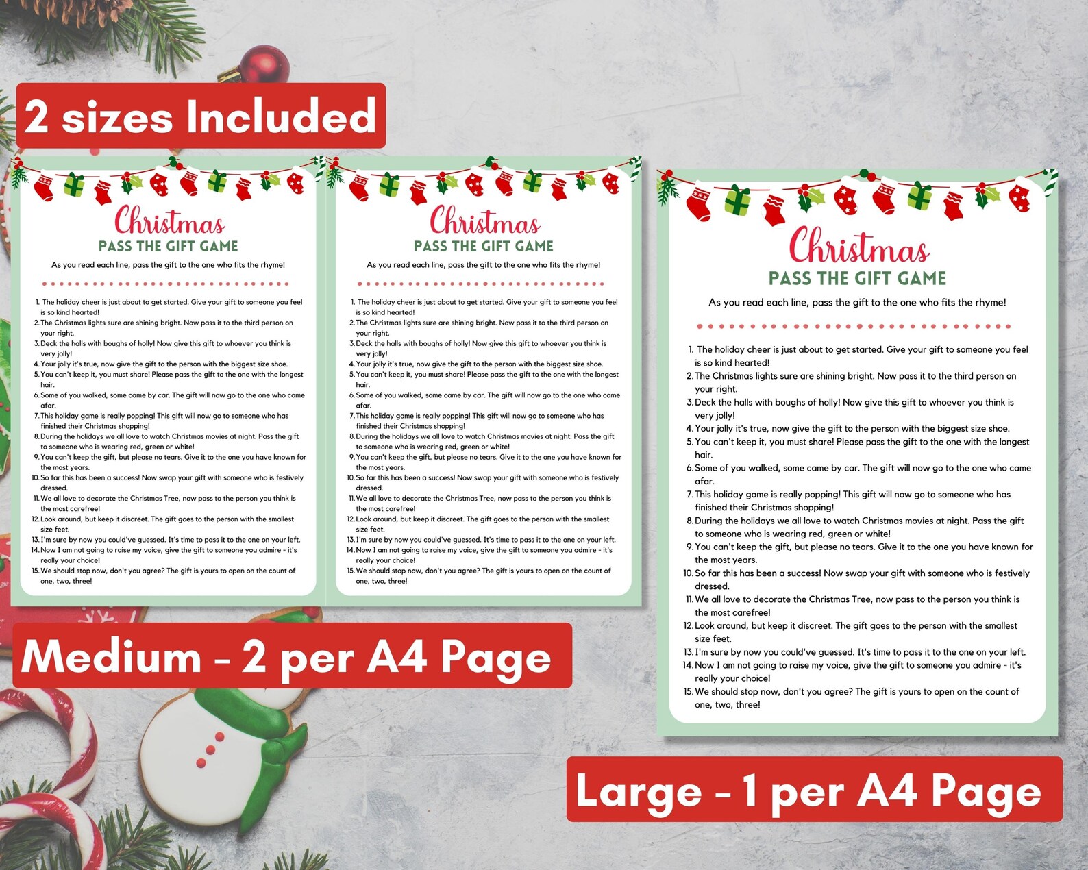 Pass the Gift Game for Christmas Christmas Gift Exchange, Pass the