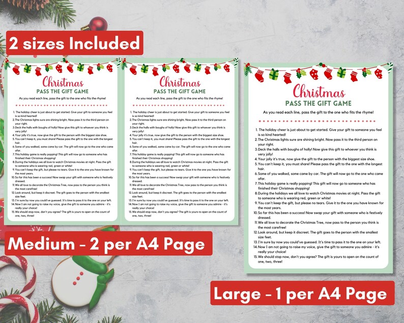 Pass the Gift Game for Christmas Christmas Gift Exchange, Pass the