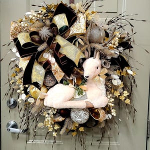 Glam Holiday Reindeer Wreath, Christmas wreath, Holiday wreath, Reindeer wreath, Glam Wreath, Christmas decor, Holiday Decor, Winter wreath
