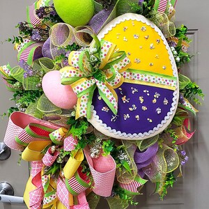 Easter Egg wreath, Easter Wreath, Egg Wreath, Easter decor, Spring decor