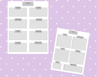 Full Undated Planner - Grey (Digital/ Printable)