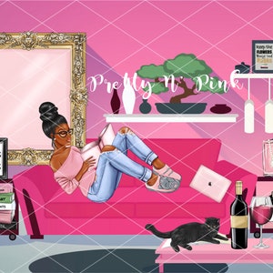 Pink Lady Reading