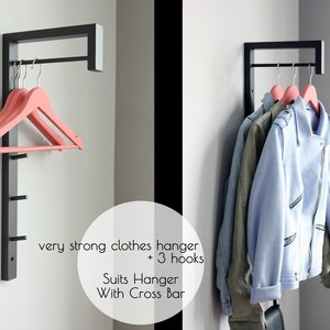 Metal wall mounted hook, Wall mounted clothes rack, coat hanger, T-shirt Hanger, Metal wall coat hanger, laundry hanger, clothes drying bar