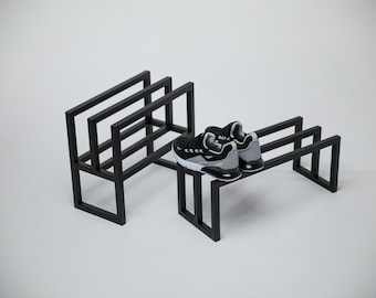 Modern Metal Shoe Rack: Minimalist Entryway Organizer