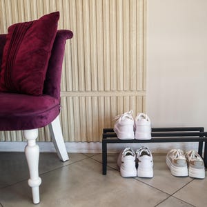 Metal Shoe Rack, Metal Shoe Industrial Metal, Schuhregal Modern, Minimal Shoe Rack, Entryway Organization for Shoes, Loft Hallway Furniture