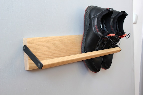 Wall Mounted Shoe Rack Shoe Rack Entryway Industrial Wooden Shoe Shelf for Hallway Decor Reclaimed Custom Shoe Rack outdoor Shoe Rack Etsy