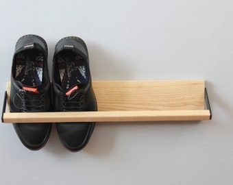 Sapateira de madeira para parede - Organizador de entrada industrial