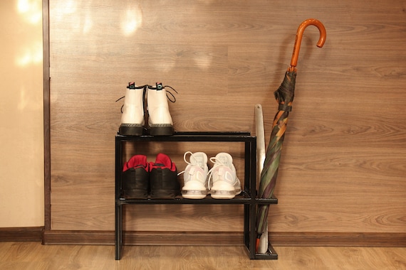 Hallway 2 Tier Metal Shoe Rack Entryway Modern Custom Shoe -  Sweden