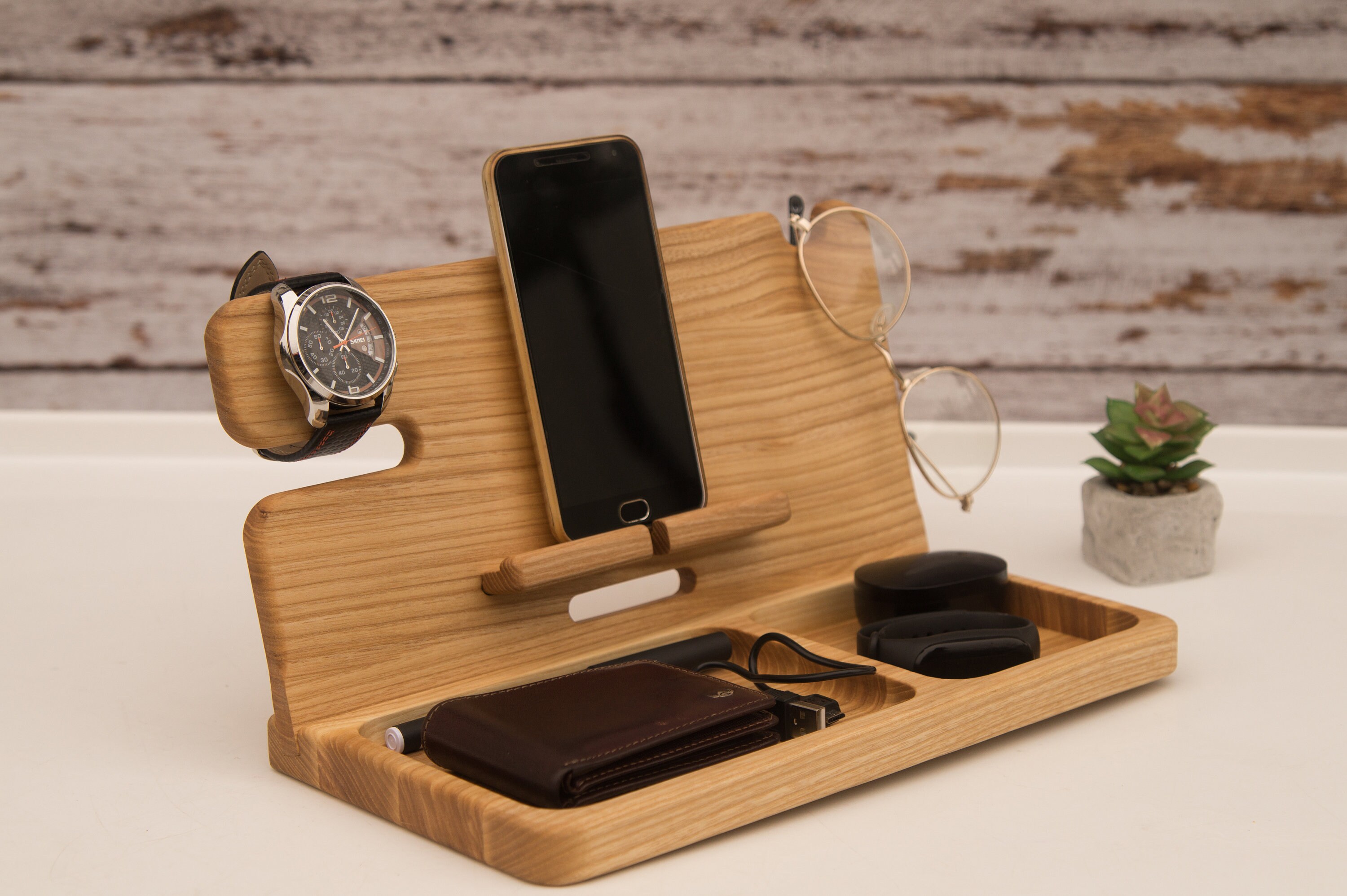 Personalized Docking Station For Men Wooden Docking Station Etsy