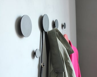 Juego de 3 ganchos de pared metálicos, modernos ganchos redondos para abrigos, colgadores para sombreros, llaves y toallas.