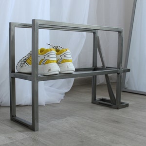 Schuhregal Industrial, Modern Shoe Rack Entryway, Entryway Shoe Organization, Shelf For Shoe Metal, Small Shoe Rack, Boot Rack, Boot Stand