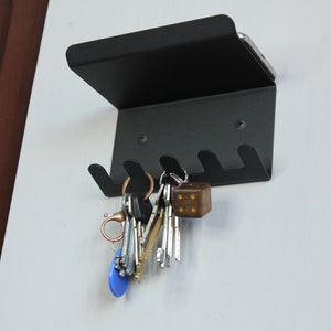 Llavero para pared, soporte decorativo para llaves y correo con estante  tiene ganchos grandes para bolsos, abrigos, paraguas, colgador de llaves de