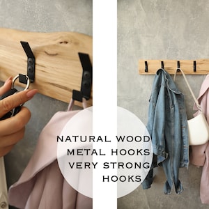 Holz Metall Garderobe Wandhalterung | Metall-Wandregale für Mantel | Holzgarderobe mit Regal | Badezimmer Handtuch | Wandgarderobe