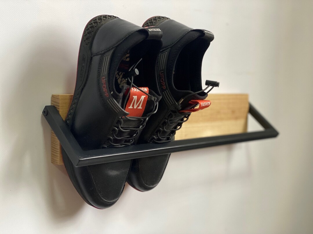 Wall Mounted Shoe Rack Shoe Rack Entryway Industrial Metal Shoe Shelf for Hallway Decor