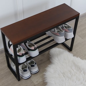 Metal Shoe Industrial Metal, Metal Shoe Rack For Gift, Schuhregal Modern,Minimal Shoe Rack, Entryway Organization for shoes, Metal Shoe Rack