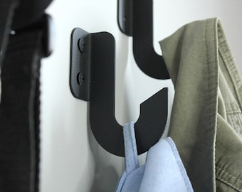 Metal Wall Hooks Set: Mounted Coat, Hat & Towel Hooks