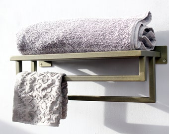 Metal Bathroom Shelf / Matte Black Minimalist Bathroom Accessory / Bathroom metal shelf / Hygiene / Towel holder / Original bathroom shelf