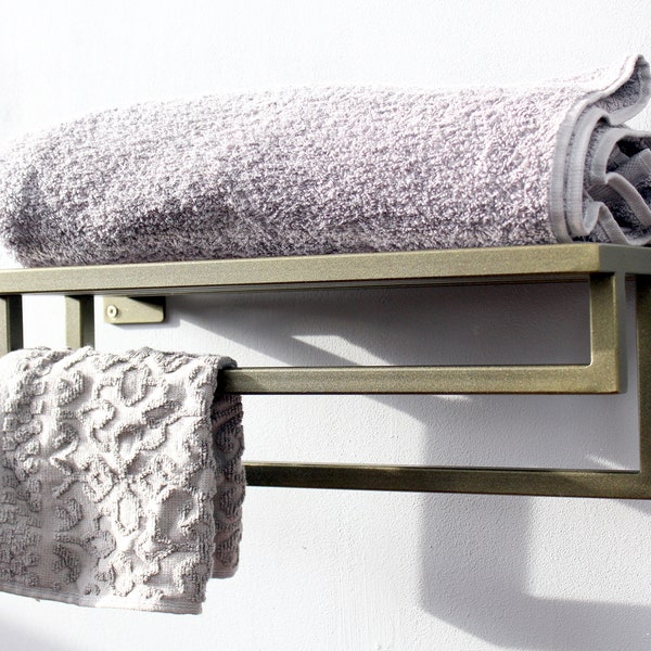 Metal Bathroom Shelf / Matte Black Minimalist Bathroom Accessory / Bathroom metal shelf / Hygiene / Towel holder / Original bathroom shelf