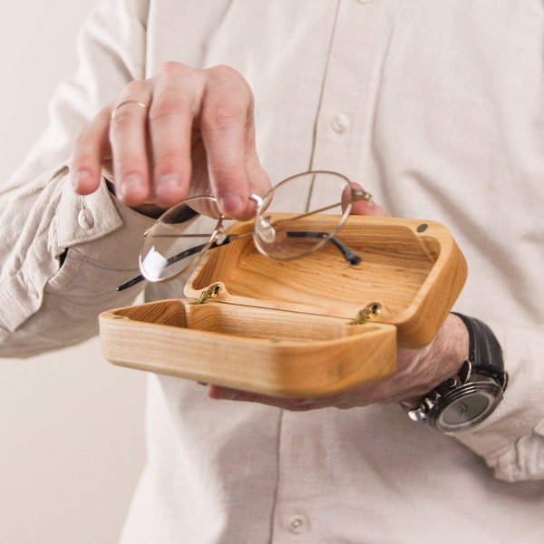 Wood Glasses Case Etsy