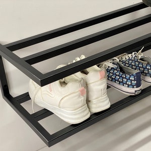 Metal Shelf, Entryway Storage, 2-tier Shoe Rack, Outdoor Shoe Rack