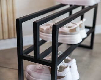 Metal Shoe Industrial Metal, Metal Shoe Rack For Gift, Schuhregal Modern,Minimal Shoe Rack, Entryway Organization for shoes, Metal Shoe Rack