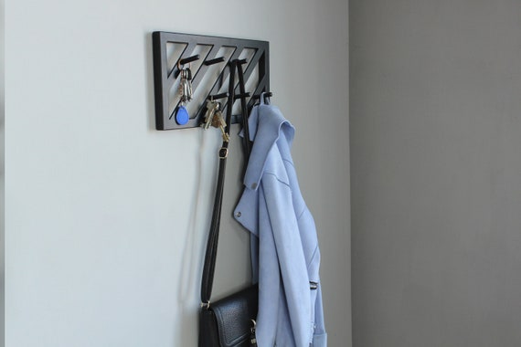 Entryway Metal Wall Mount Coat Rack With Hooks, Hallway Clothing
