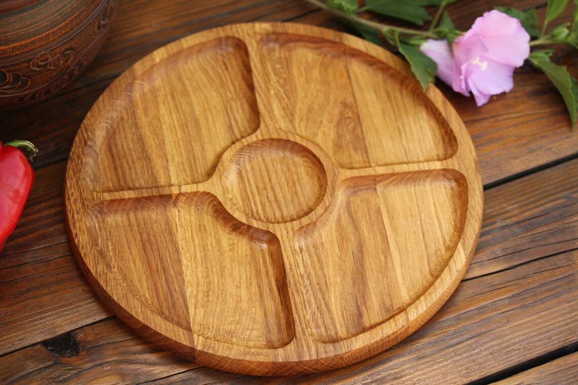 Natural Wooden Tray Plate For Food Wooden Plate For Cafe Etsy