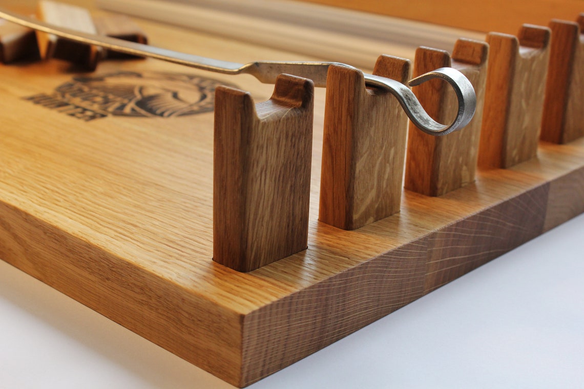 Wooden kebab skewer kebab skewer holder Wooden holder board Etsy