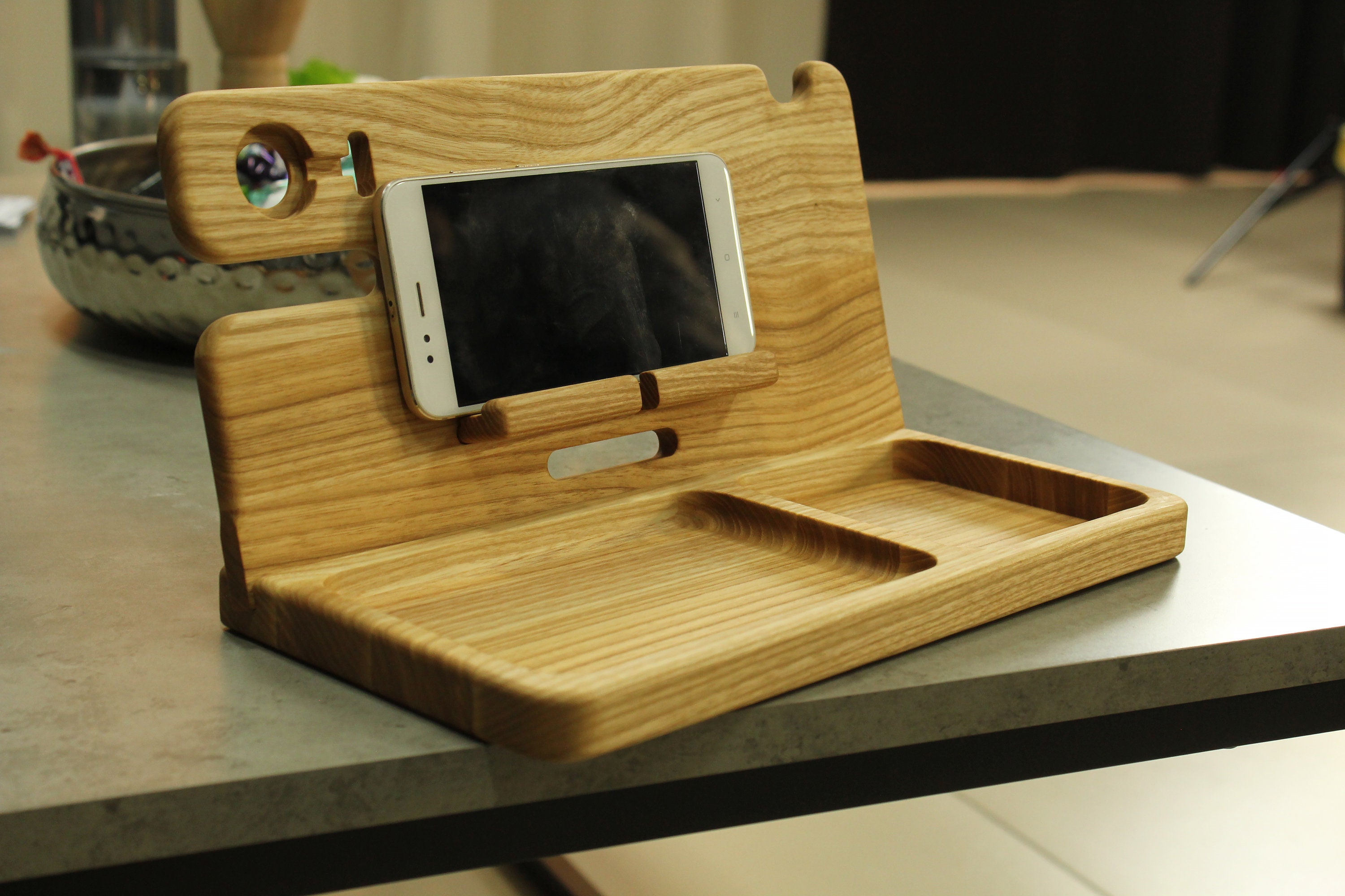 Wooden Docking Station Personalized Docking Station Etsy
