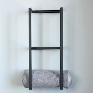 Metal Bathroom Shelf, Bathroom storage, Towel Holder, Bathroom Shelf Towel bar, Bathroom Towel Storage, Wall Mount Metal Towel Rack 15.07