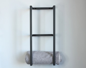 Wall Mount Metal Bathroom Towel Shelf: Handmade Storage Rack