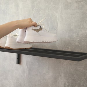 Metal Shoe Rack: Entryway Storage, Wall Mount Organizer