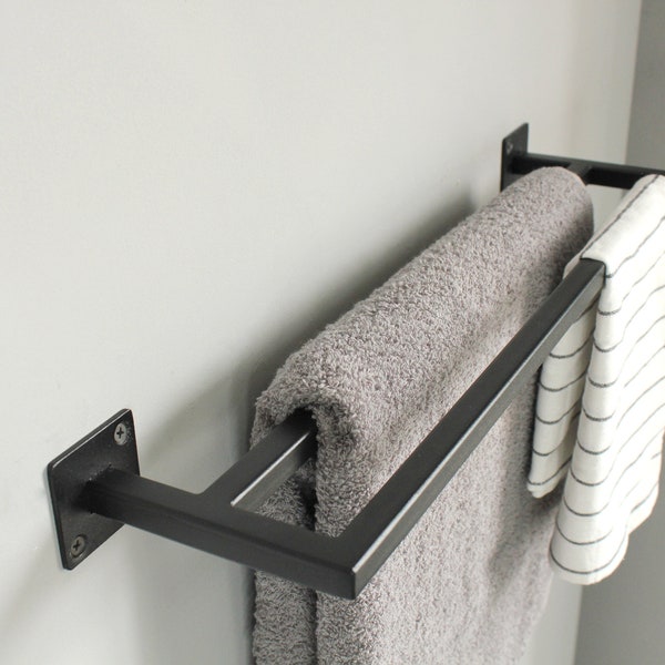 Bathroom storage metal hanger | Bathroom storage rack | Bathroom towel rack shelf | Wall mounted hanger | Storage for towel | Floating shelf