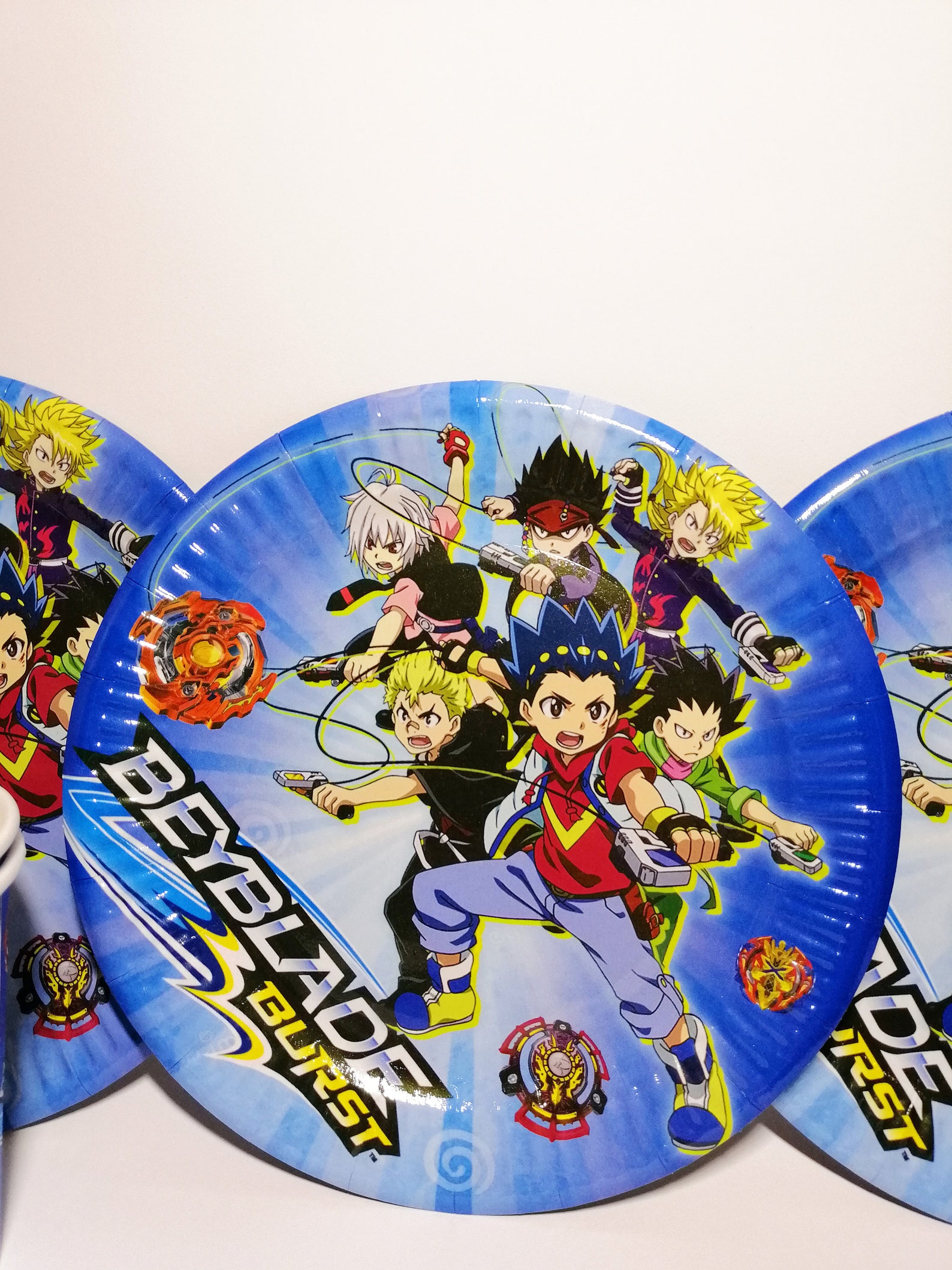 Beyblade Party supplies Dessert Plates Set of 10 paper plates Etsy
