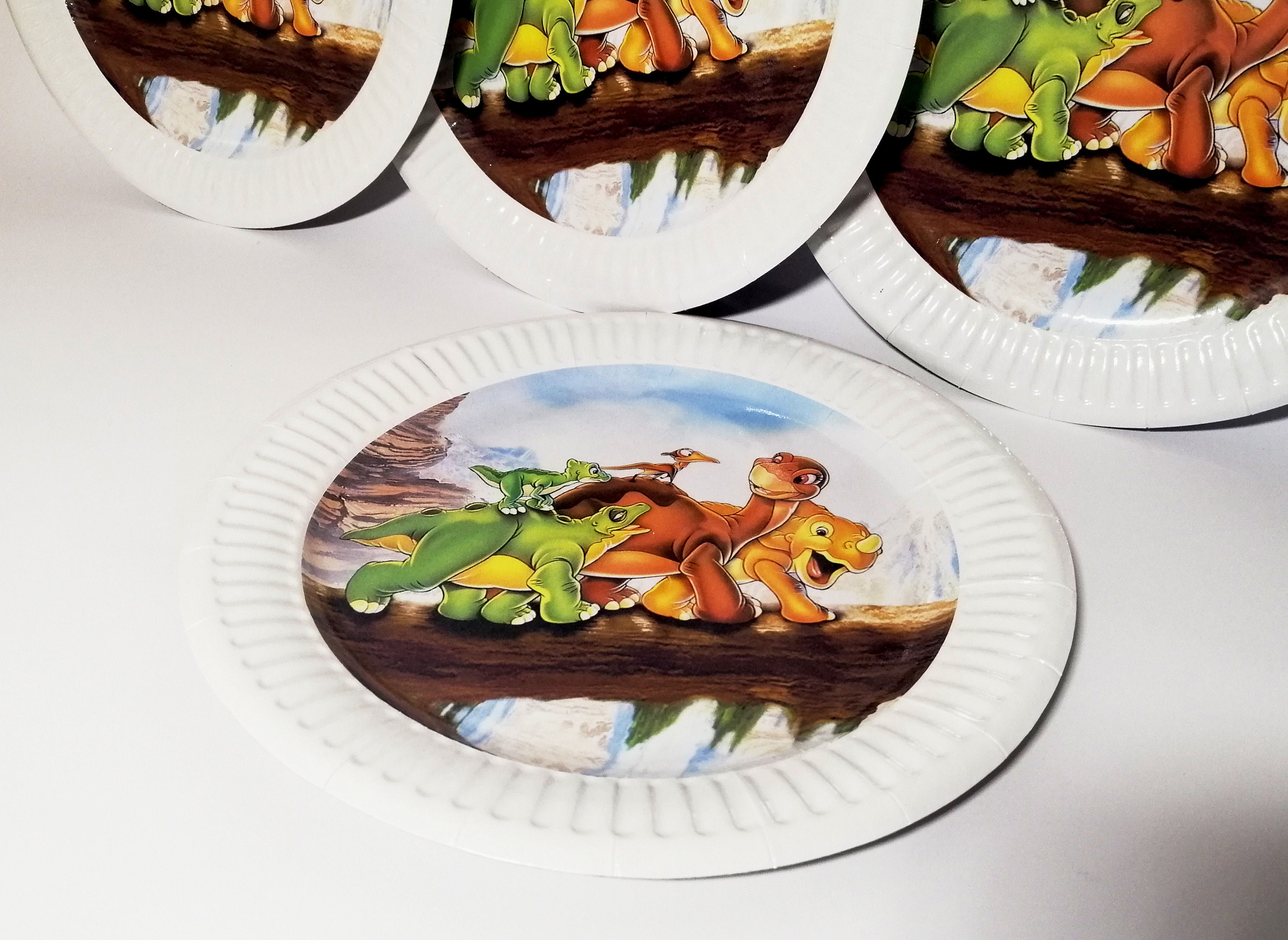 Dinosaurs Set of 8 paper plates party supplies plates birthday Etsy