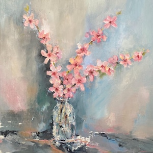 Peach Blossom in Vase