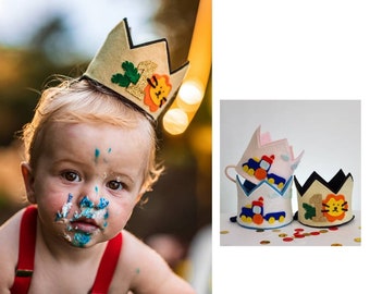 Lion Party Hat | Bob The Train Birthday Crown | 1st Birthday Cake Smash | Custom Crown | Zoo, Jungle, Safari, Lion Birthday Hat