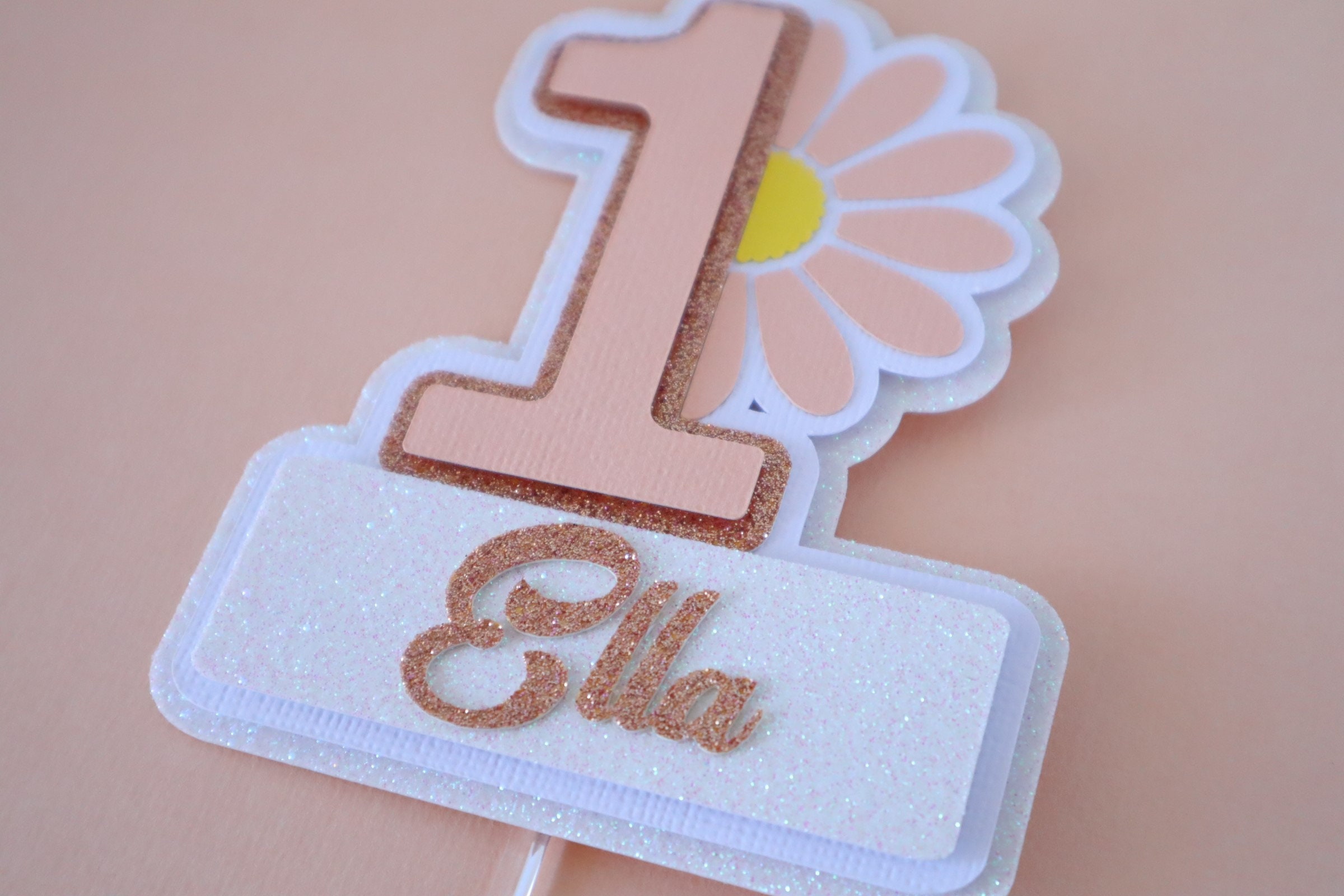 Daisy Cake Topper Groovy One Birthday Party. Custom Birthday Cake ...