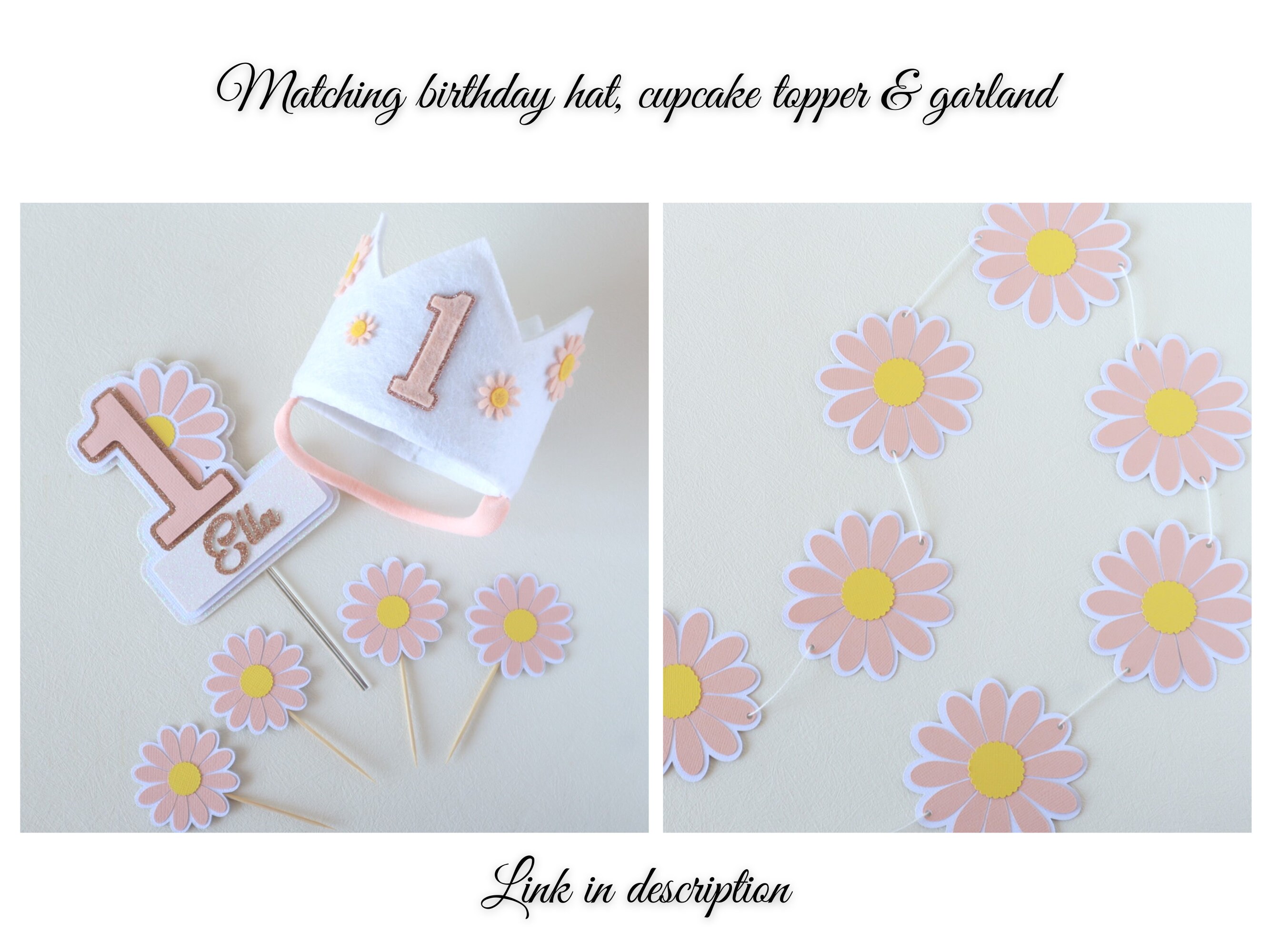 Daisy Cake Topper Groovy One Birthday Party. Custom Birthday Cake ...